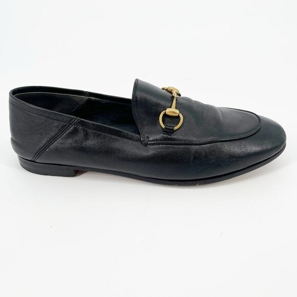 Gucci Black Brixton Horsebit Leather Collapsible-heel Loafer Women's size EU 37 - Picture 2 of 11